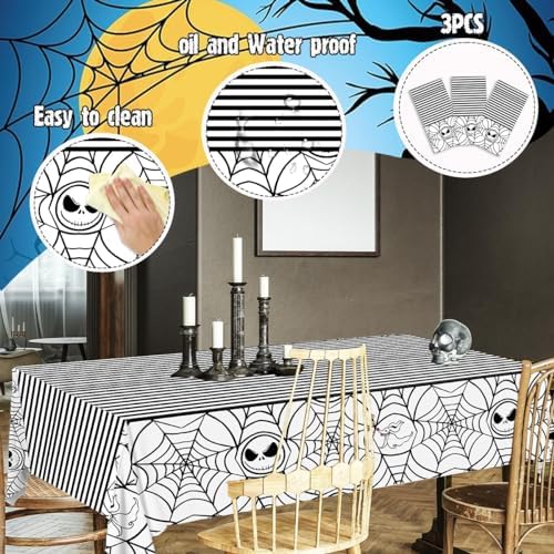 Nitemare Christmas Tablecloth 3PCS Halloween Decor