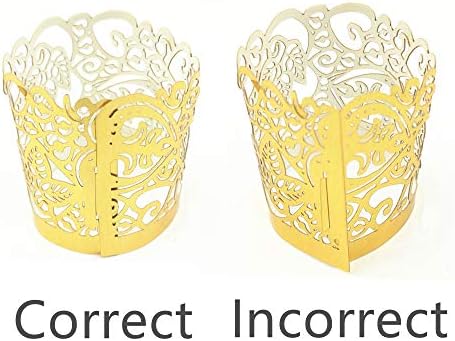 Candle Wraps 50PCS Flameless Tea Light Decorative Holders Gold