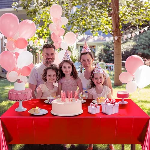 4pcs Red Foil Tablecloth 54x72 Inch Party Decor