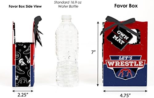 Big Dot of Happiness Wrestling Party Favor Boxes Set of 12