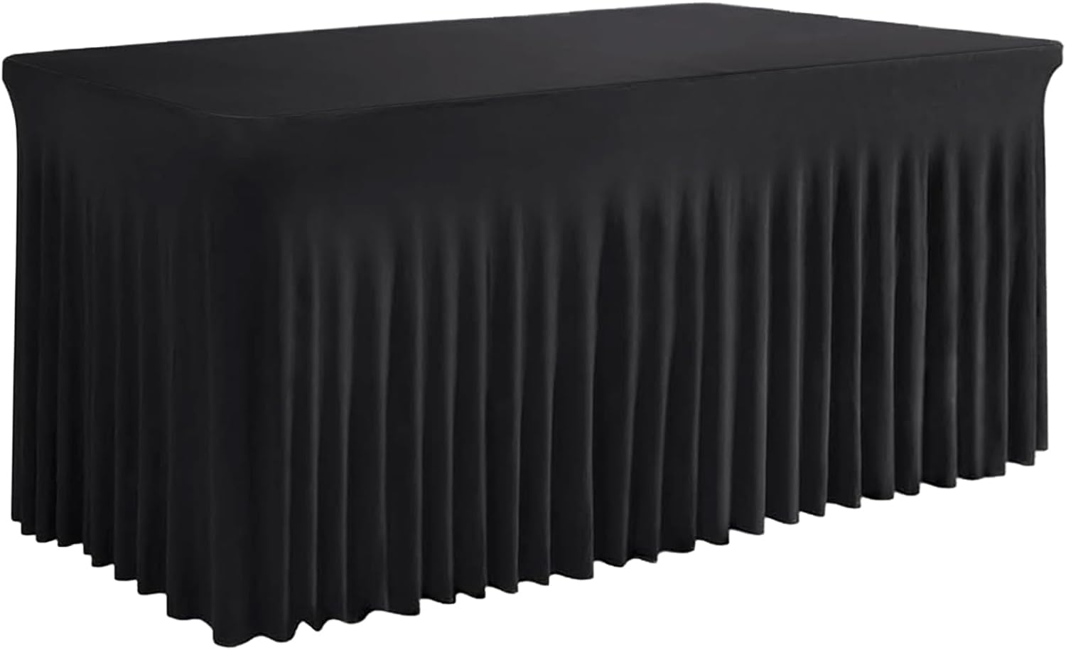 Premium Black Table Skirt for 6ft Rectangular Tables