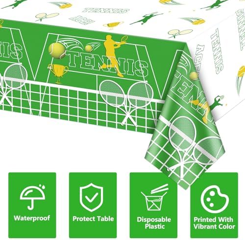 4 Pack Tennis Birthday Table Cover Decor