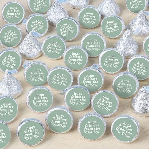 Big Dot of Happiness Sage Green Candy Stickers - 324 Count
