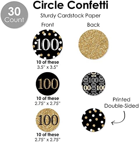 Big Dot of Happiness 100th Birthday Gold Decor Pack