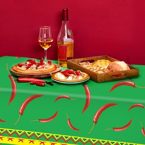 2 Pcs Chili Pepper Tablecovers Cinco De Mayo Decorations