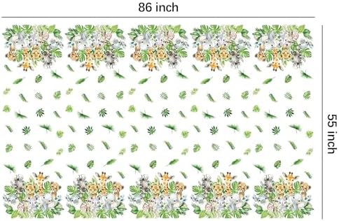 Jungle Party Tablecloth 3Pcs Disposable Safari Decorations