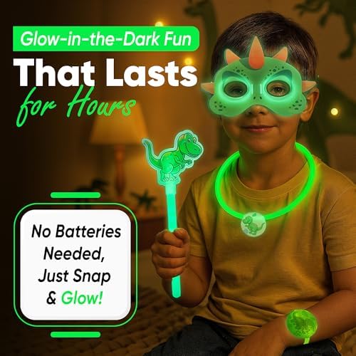 Dinosaur Glow Party Pack 176PCS Dino-Themed Party Favors