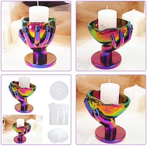 FineInno Resin Casting Mold Set for Candle Holders and DIY Jewelry
