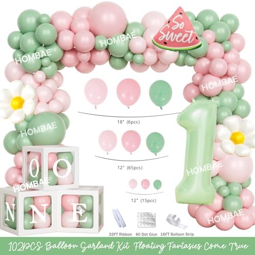 One in a Melon Birthday Party Decor Kit - 112 Pieces