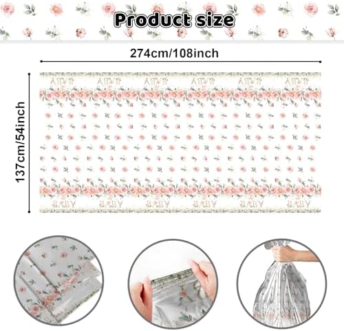 Mocsicka 3 Piece Baby Shower Tablecloths Set