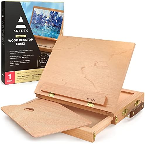 ARTEZA Tabletop Easel with Drawer and Palette