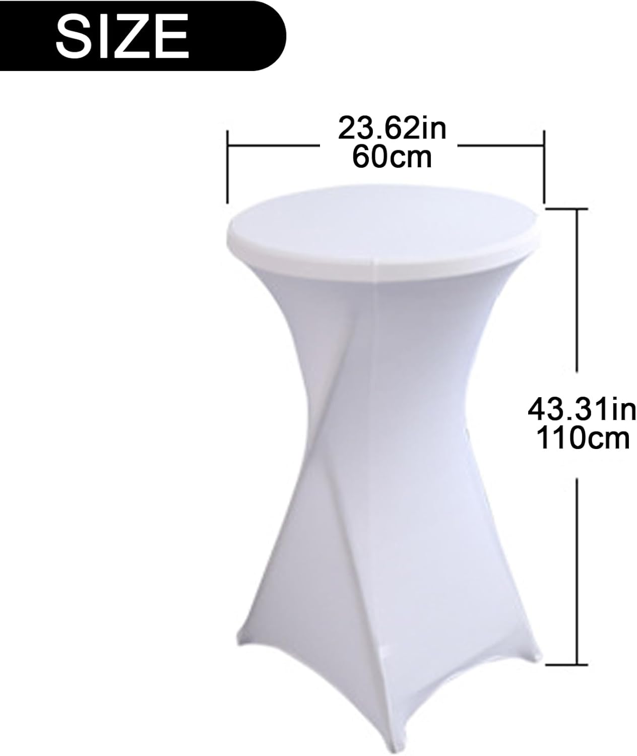 Cocktail Table Cover Stretchable Spandex 23x43