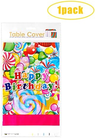 Sweet Candy Lollipop Tablecloth for Birthday Party Decorations