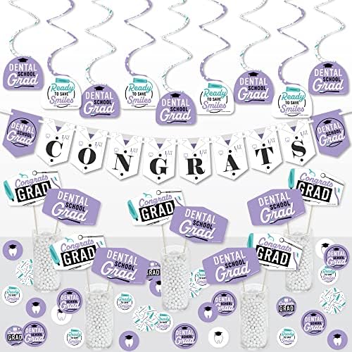 Dental School Grad Party Decor Kit - 51 Pieces