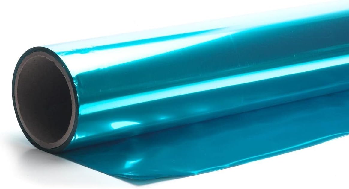 Light Blue Shiny Metallic PVC Roll for Wedding Decorations