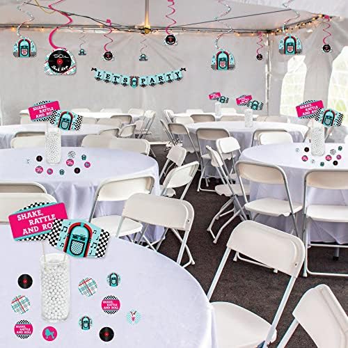 Big Dot of Happiness 50s Sock Hop Party Pack 51 Pieces