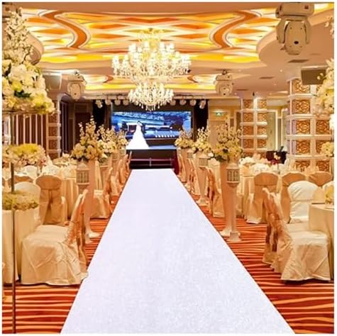 14x10m Sparkle Wedding Carpet Aisle Runner Rug