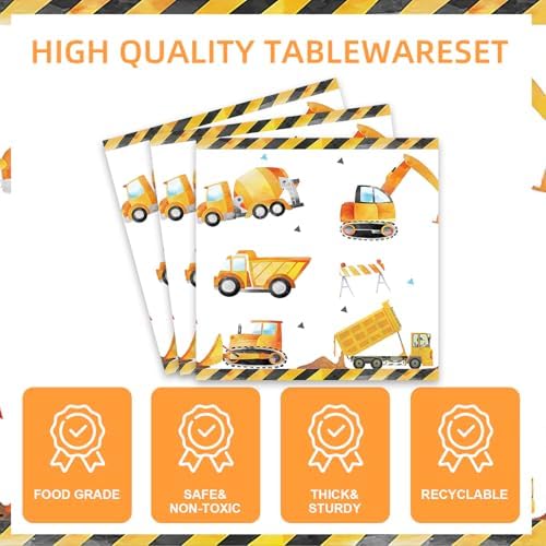 141Pcs Construction Birthday Party Supplies Set