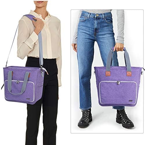 LUXJA Knitting Bag with Shoulder Straps Purple
