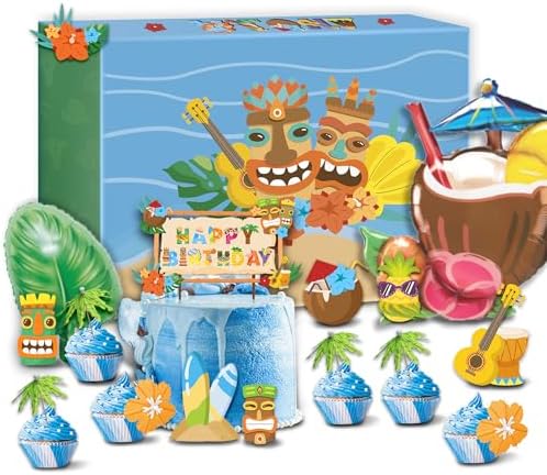 Party Spot 252 Piece Luau Birthday Party Decor Set