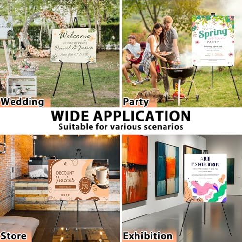Instant Display Easel Stand - 63 Collapsible Portable Artist Floor Easel