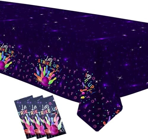Bowling Party Tablecloth Set of 3 54in x 108in