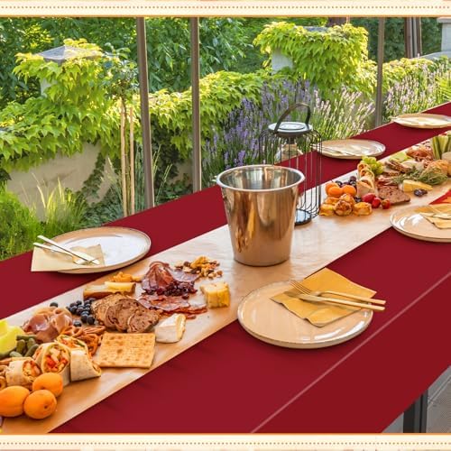 Jinei 16 Pcs Fall Plastic Tablecloths for Thanksgiving Party
