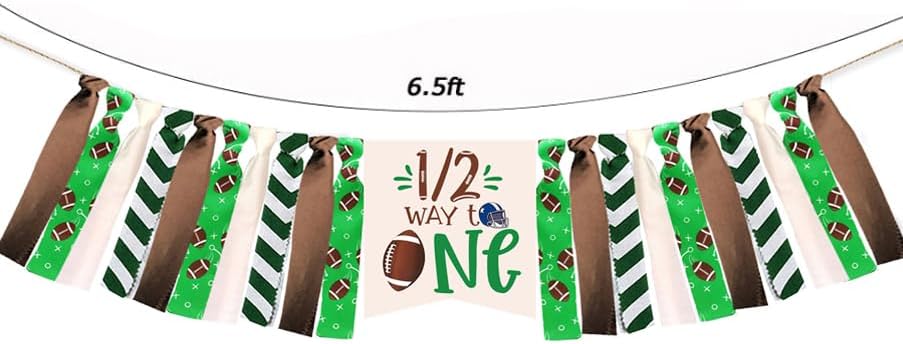 Football Half Birthday Highchair Banner Decorations