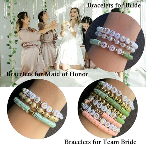 Team Bride Bracelets 14pcs Bridal Shower Favor Bachelorette Accessories