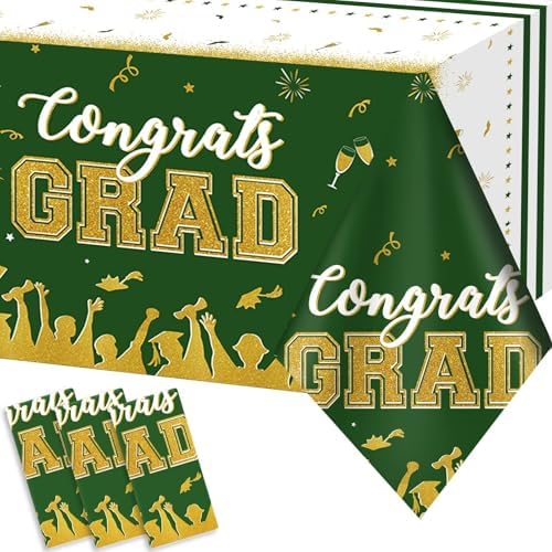 Chiazllta 3 Pack Graduation Tablecloths Class of 2025 Decorations