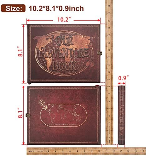 JIMBON Adventure Book Scrapbook 180 Pages Photo Album