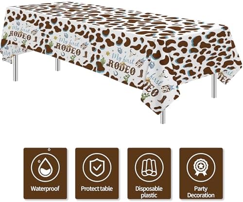 My First Rodeo Birthday Party Tablecloth Set