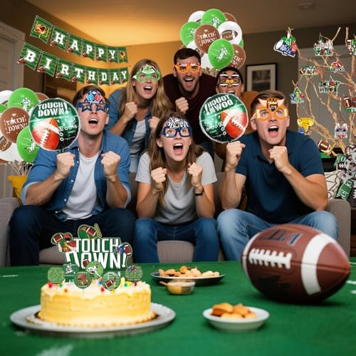 120-Piece Football Birthday Party Decorations Set