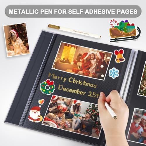 Self Adhesive Photo Album Black Pages 60 Page Scrapbook