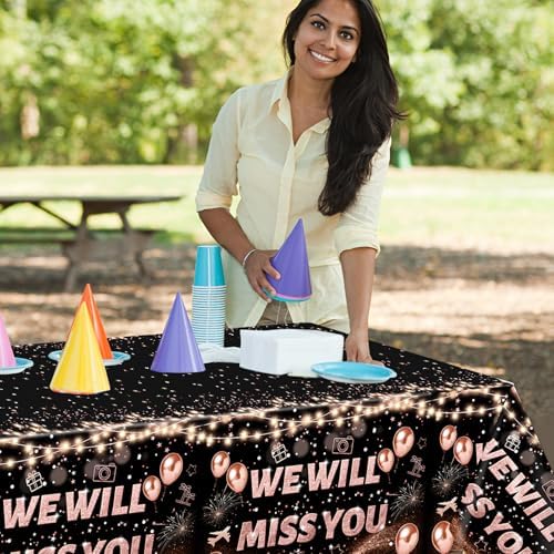 WorldBazaar Retirement Tablecloth 3PCS Rose Gold