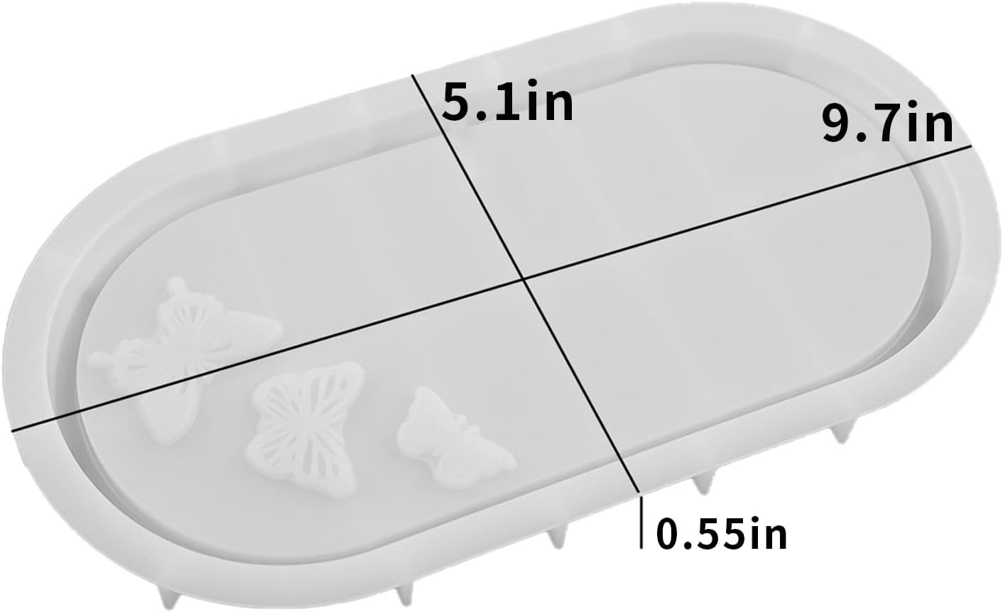 Butterfly Carved Tray Resin Mold for DIY Art and Crafts