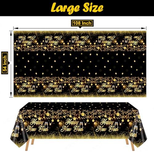 MiniRed Happy New Year Plastic Table Cover 108x54
