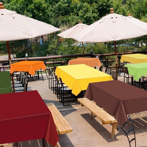 Jinei 16 Pcs Fall Plastic Tablecloths for Thanksgiving Party
