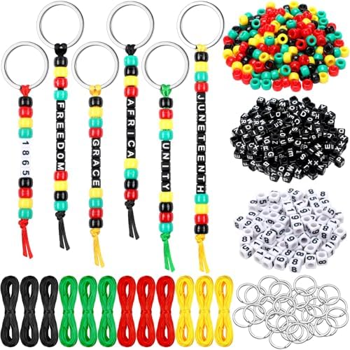 Landical 564 Pcs DIY Bead Keychain Kit