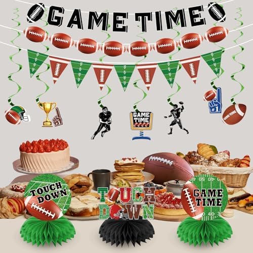 Football Party Decorations Kit for Birthday and Tailgate Parties