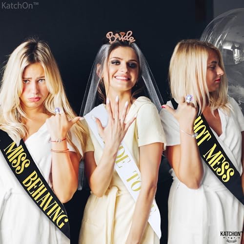 KatchOn Bachelorette Sashes and LED Rings Pack of 24