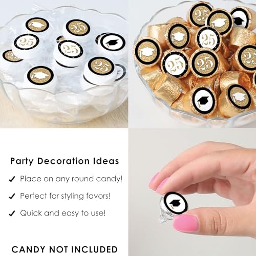 Big Dot of Happiness Gold Tassel Stickers 2025 Graduation Party