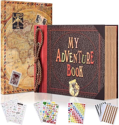 Adventure Book Diary Photo Scrapbook for Couples Travel Wedding Gift