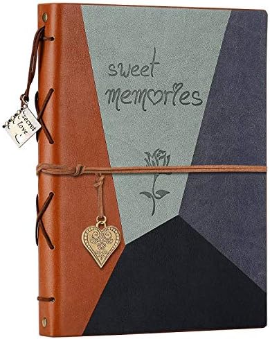 ZEEYUAN Premium Leather Photo Album 60 Pages Gray