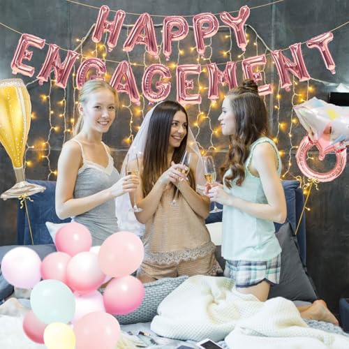 Happy Engagement Balloons Decor Set for Parties
