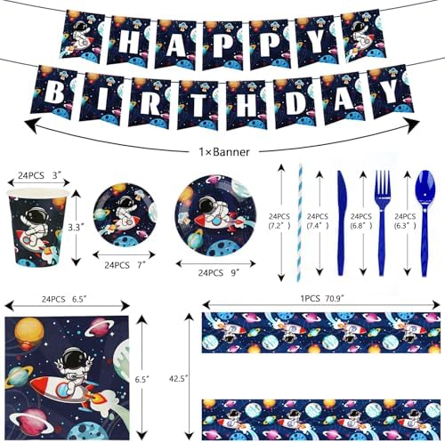 194PCS Outer Space Birthday Party Supplies Set