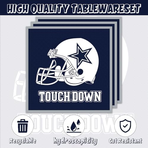 40Pcs Football Party Decorations Plates and Napkins Set