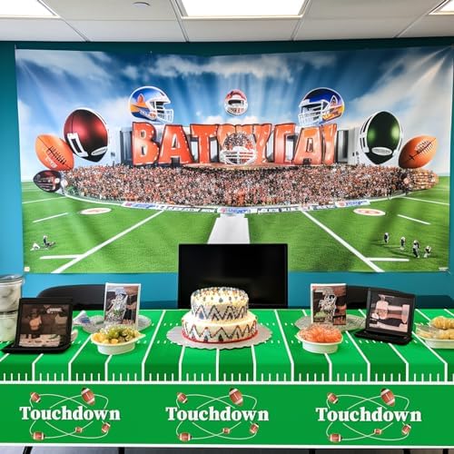 Childom Football Tablecloth 3 Pack 54x108 Inches
