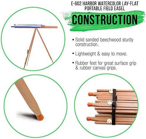 US Art Supply Harbor 72 Adjustable Wood Artist Easel Stand