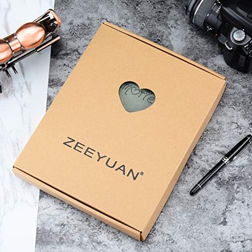 ZEEYUAN Premium Leather Photo Album 60 Pages Gray